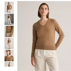 Quince cashmere v neck sweater - size M